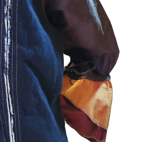 AS•HRO Denim/Mixed Materials Skirt/Jacket Set, XXL, fits like 16W-18W. - Picture 2 of 16